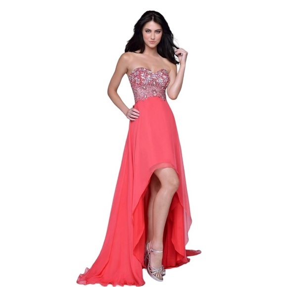 Nina Canacci Dress Home Coming Formal Strapless Sequin and Split Fuchsia Size 2 - Picture 1 of 14